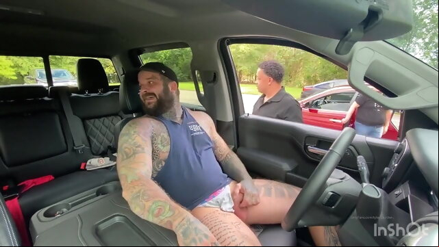 Daddy got caught in parking lot sex gay sex big cock